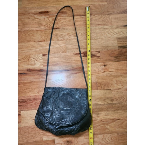 Vintage 90s Creations By Tony Lama Snakeskin Leather Purse Retro Grunge Chic - Picture 12 of 15